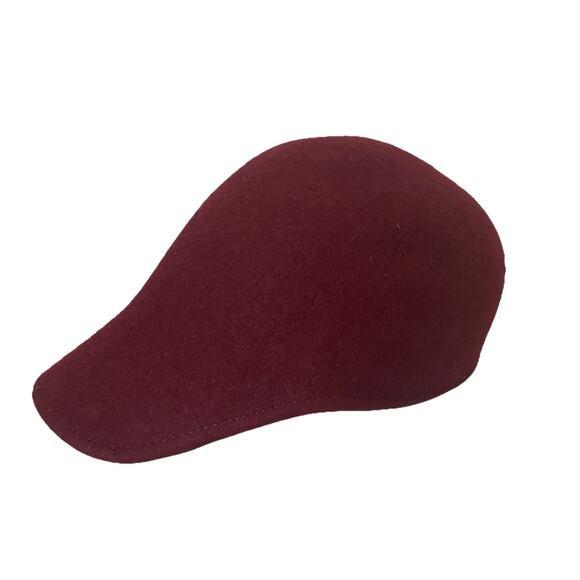 Laird Hatters Cranberry Maroon Wool Duckbill Cap Hat Equestrian England Women Sm main image 10